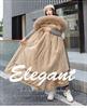 Women's Korean Style 3-in-1 Reversible Long Cotton Parka with Removable Liner and Slimming Waist