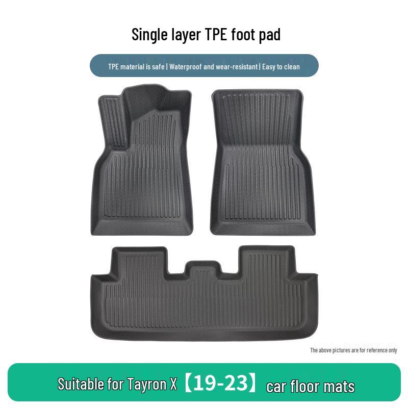 Volkswagen Tayron X 19-23 TPE Floor Mats Set - Original Mold, 3-Piece Car Mats