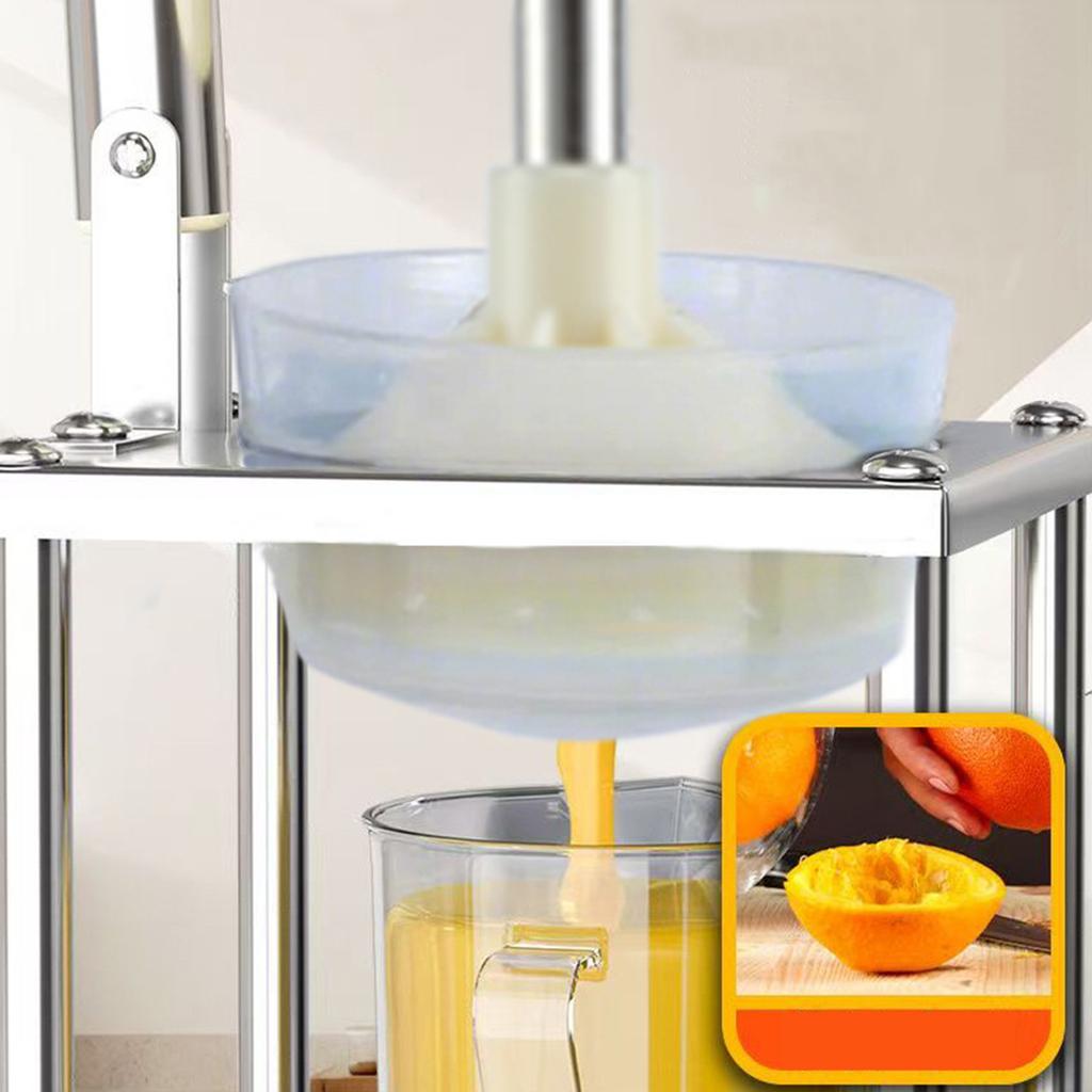 Manuell Metallsaftpresse Med Målebeger Komfortabelt Håndtak For Effektiv Fruktbehandling Oppvaskmaskinsikker Del