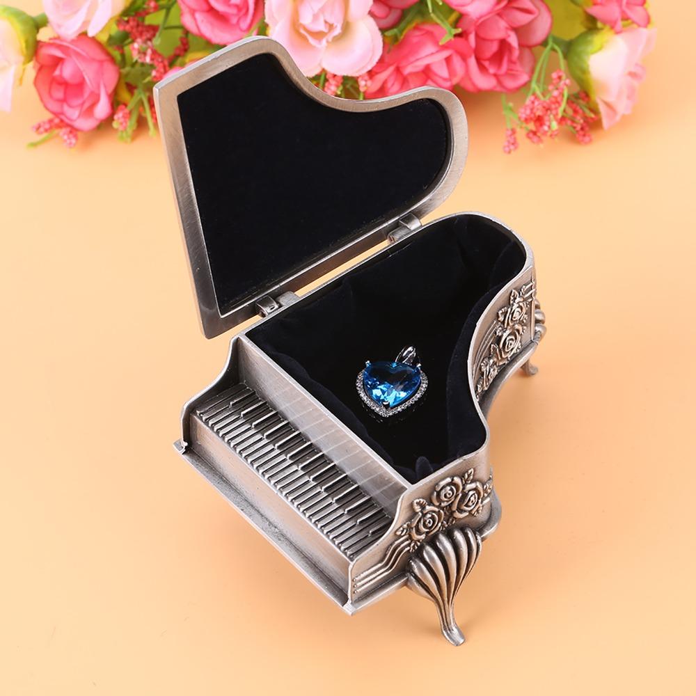 Piano Piano Shaped Jewelry Box Zinc Alloy Jewelry Organizer Box Jewelry Storage