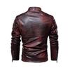 Men's Cross-Border PU Leather Motorcycle Jacket, European/American Style, Modern Tough Guy, Plus Velvet.