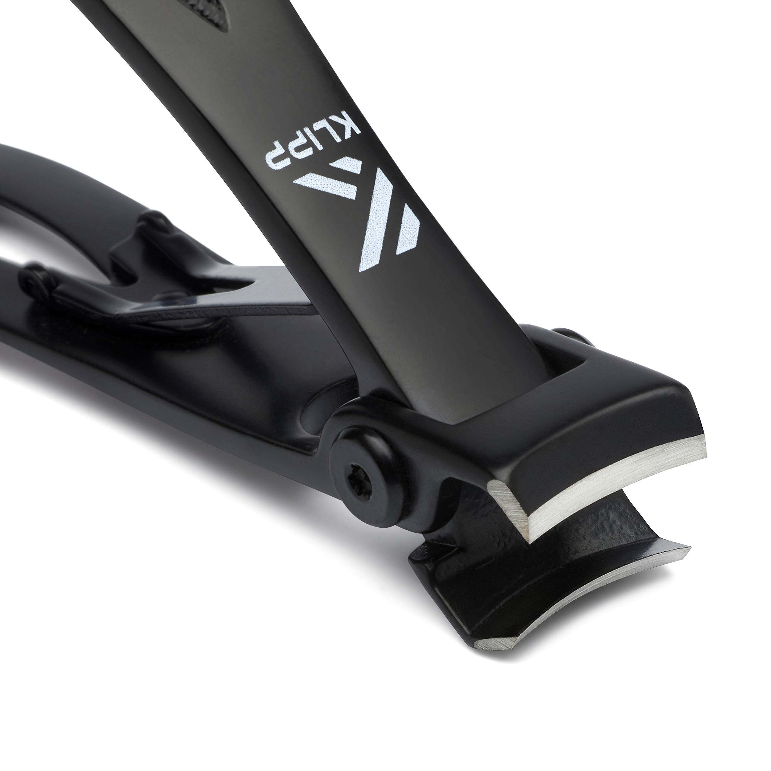 

Nail Clippers for Thick Nails 15 mm Wide Jaw Fingernail and Toenail Cutter with Curved Blades and Black Vacuum Coating Podiatry Tool for Manicure