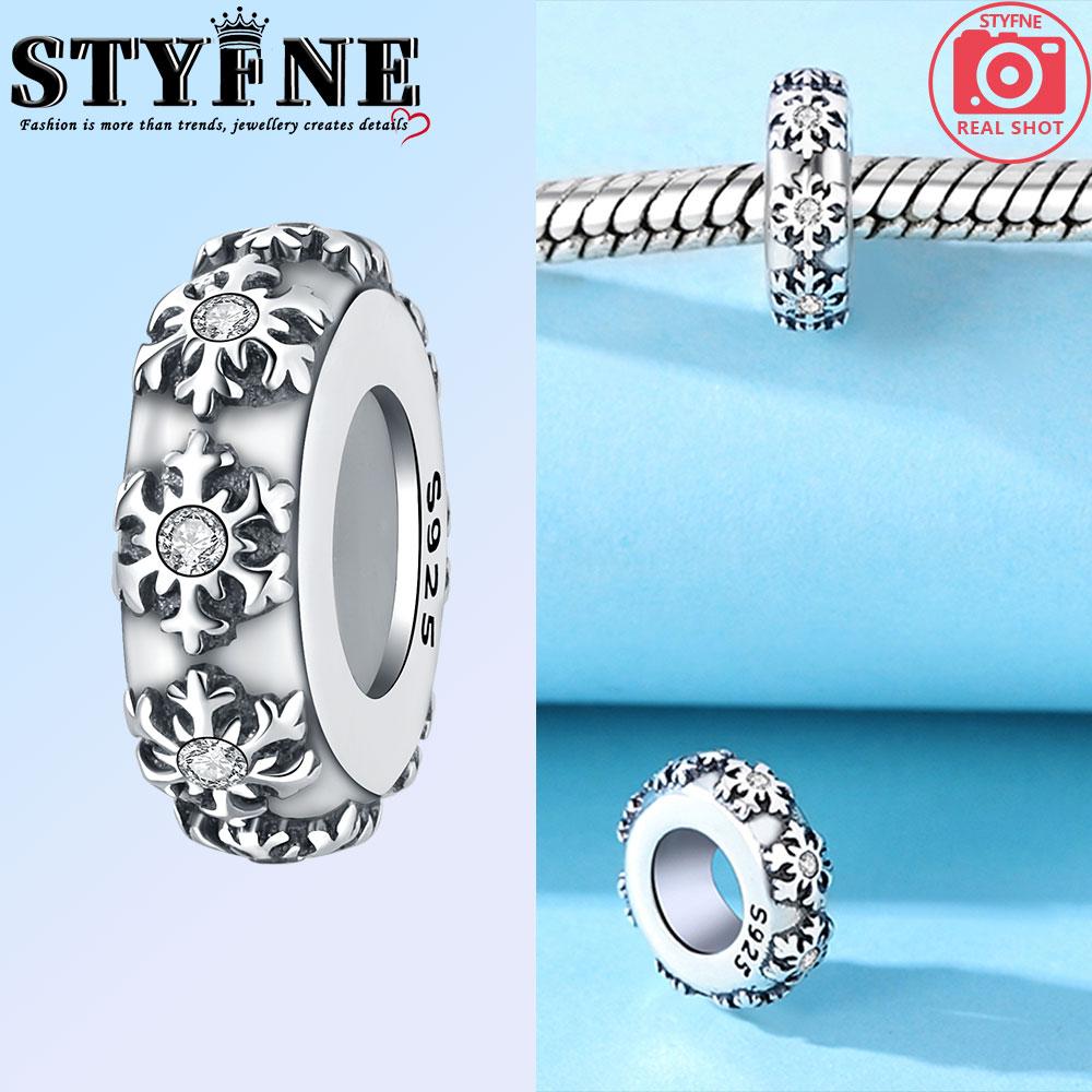 Copper Christmas Glazed Snowflake Tree Charms Beads Fit Original Bracelet Necklace Fine Jewelry Women Diy Gifts