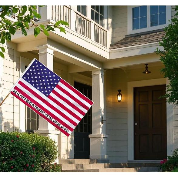 We'll Put a Boot in Your Ass It's the American Way Flag 3x5FT,Premium Quality, USA Flags America Flag with 2 Brass Grommets Vibrant Colors for