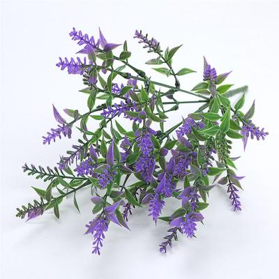 10 Pack Artificial Plants Lavender Shrubs No Fade Faux Plastic Flowers Outdoor for Vases Farmhouse Garden Porch Patio Office Indoor Wedding Decoration