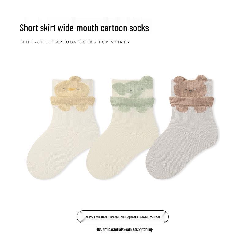 Premium Cartoon Baby Socks - Seamless, Non-Constricting, Wide Opening for Spring & Summer