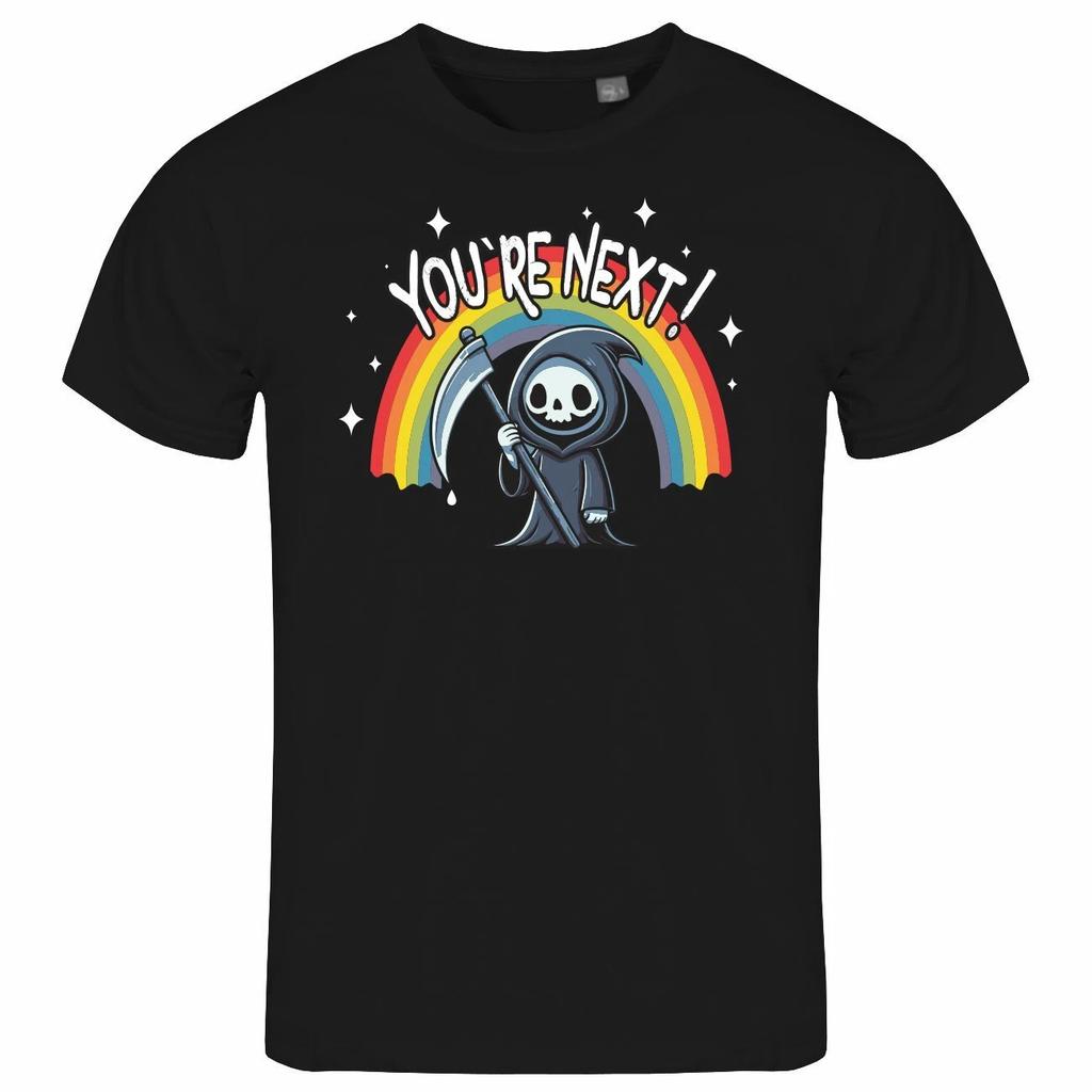 Mens T Shirt You Are Next S To XXL Death Death Rainbow Funny Funny Reaper