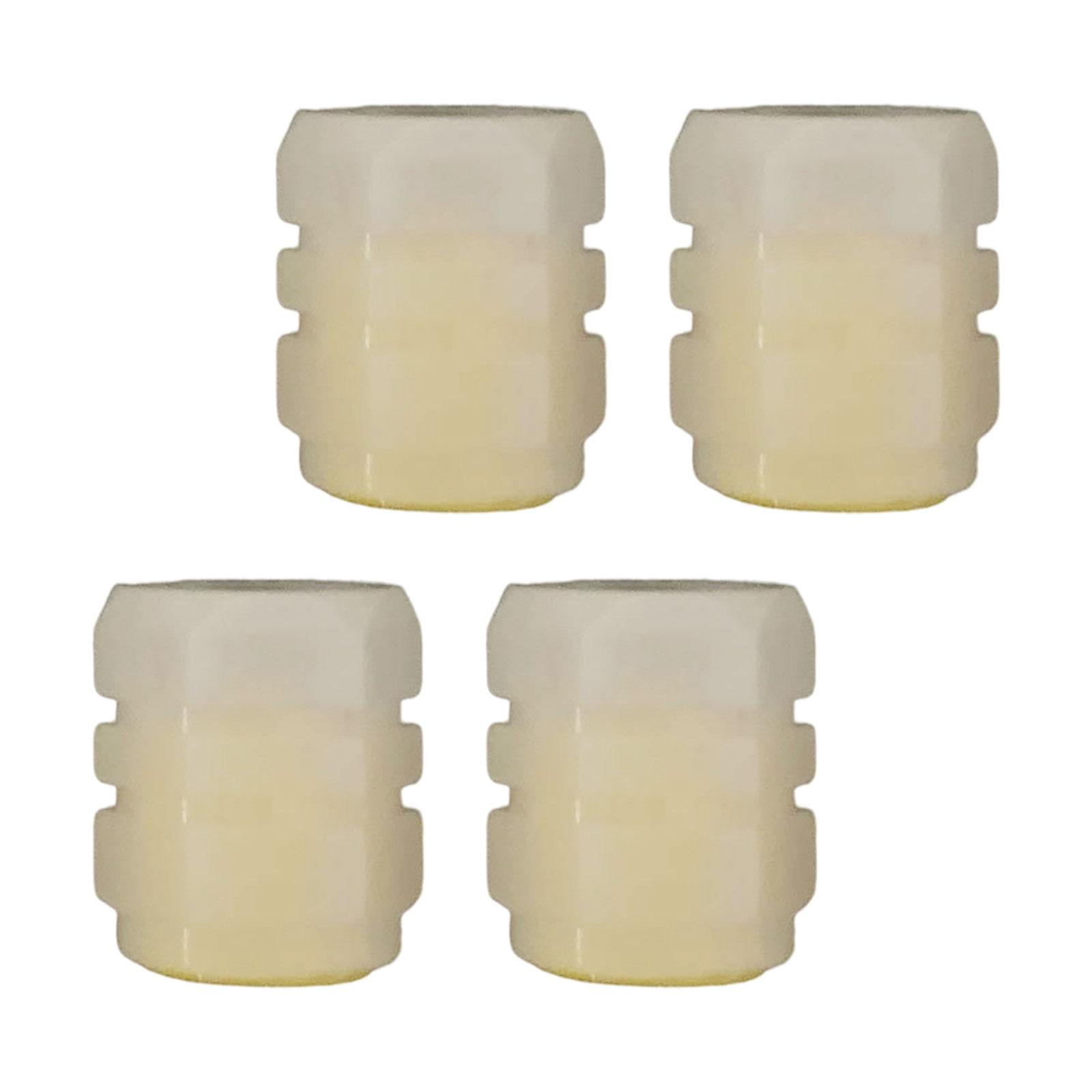 

4x Fluorescent Tire Valve Caps Glowing Tire Air Caps Cover for Vehicle жовтий