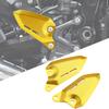 BYEMTTY Aluminum Heel Plate Guards, 1 Pair, Fits Kawasaki Z900RS Z900RS CAFE 2018 2019 2020 2021 2022 2023 2024 2025 (Gold)