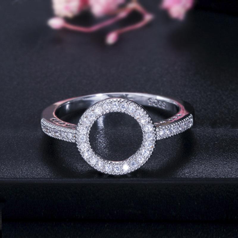 J0098 Micro-Set Zircon Ring, Simple Personalized Ring Hand Jewelry