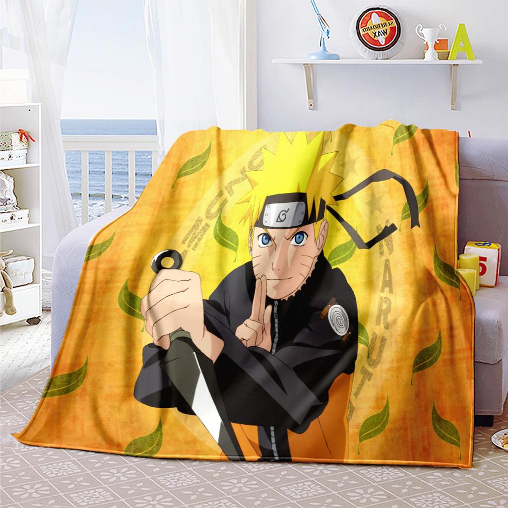 Japanese anime cartoon NARUTO famous Uzumaki Naruto blanket soft home furnishing nap decoration four seasons warm Sherpa blanket B6
