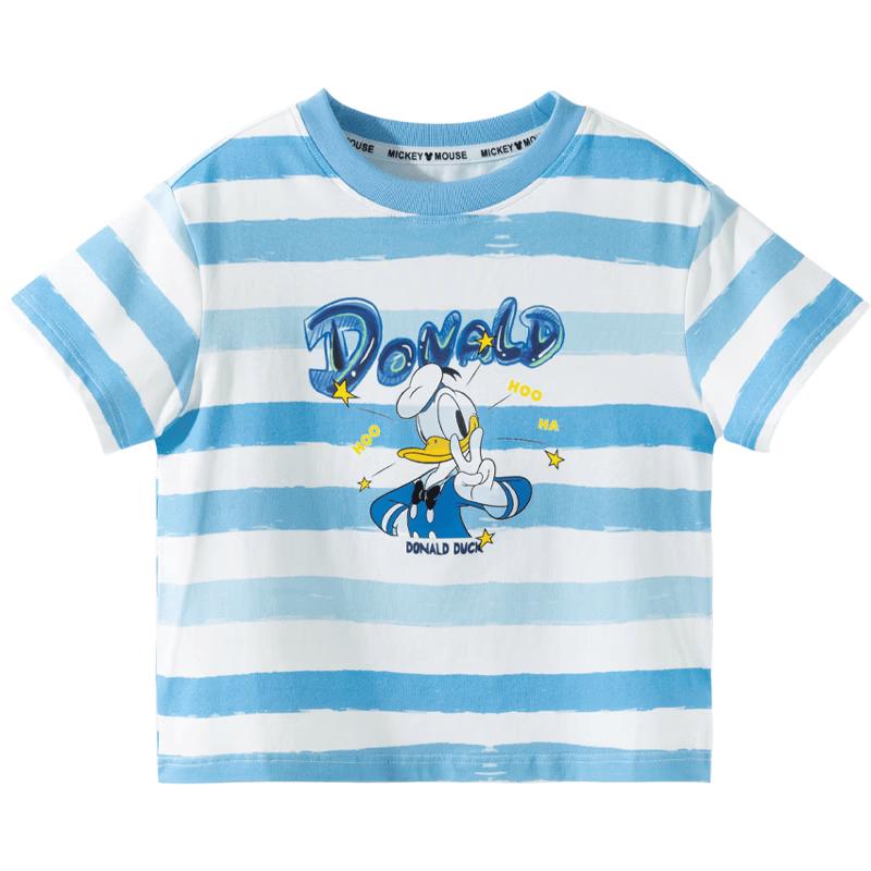 Disney Boys Cool-Touch Striped Short Sleeve T-Shirt 110/56