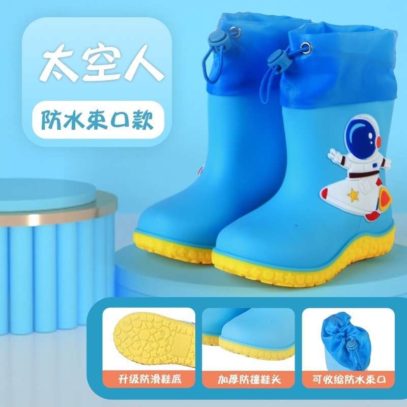 2025 Mode Kinder Universal-Regenstiefel mit Baumwolle Rutschfeste Wasserschuhe Kinderregenschuhe Männer und Frauen Niedliche Cartoon 1~ 8 Jahre alt