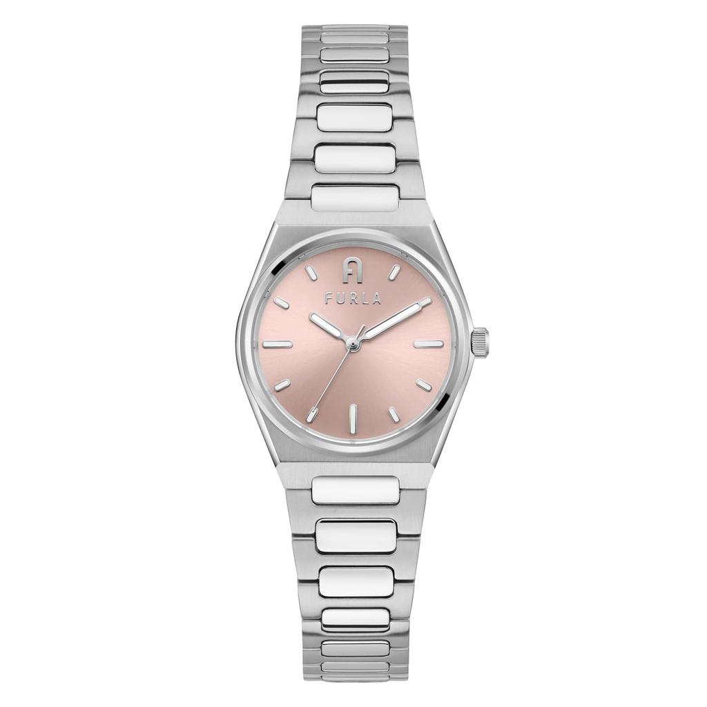 Watch FURLA TEMPO MINI Pink Dial Stainless Steel Quartz Watch Jewelry Accessory WW00020011L1 Silver [Furla] 28.5MM Women's [Item]