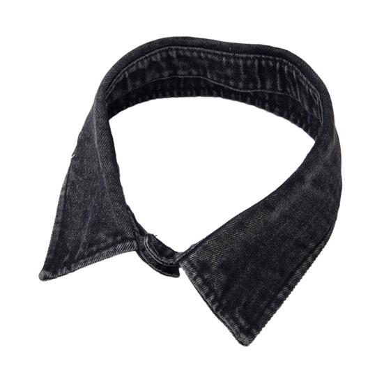 Fake Collar Detachable Denim Collar Wrist Cuffs Set Women Lightweight Dress Shirt Fake Collar Clothing Accessory