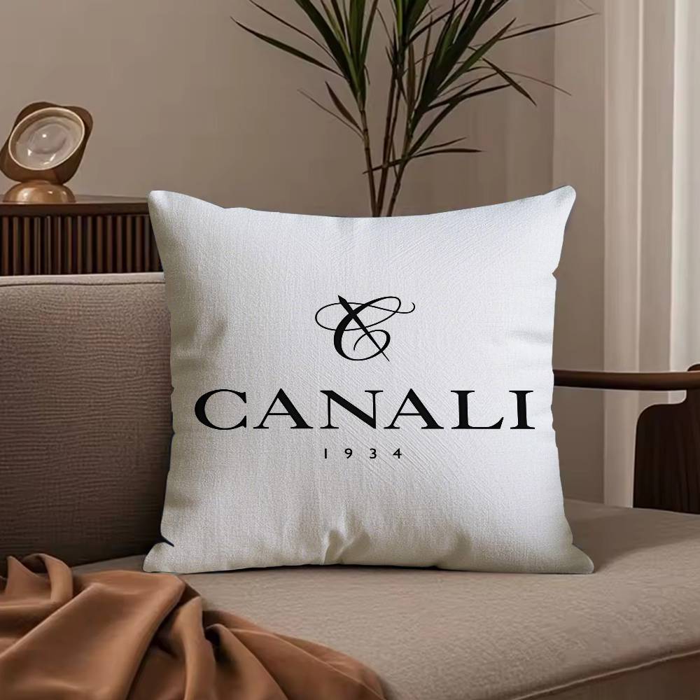Men's clothing brands C-CANALI Pillow Case Anti-dustmite Pillowcase Invisible zipper silky short plush Sofa cushion cover