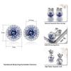 925 Sterling Silver Natural Tanzanite Rhodium Plated Stud Earring 1 Carats Genuine Gemstone Women Classic Design Style Jewelrys
