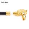 Golden Race Horse Bristle Head Fashion Walking Stick Decorative Cospaly Vintage Party Fashionable Walking Cane Crosier 93cm