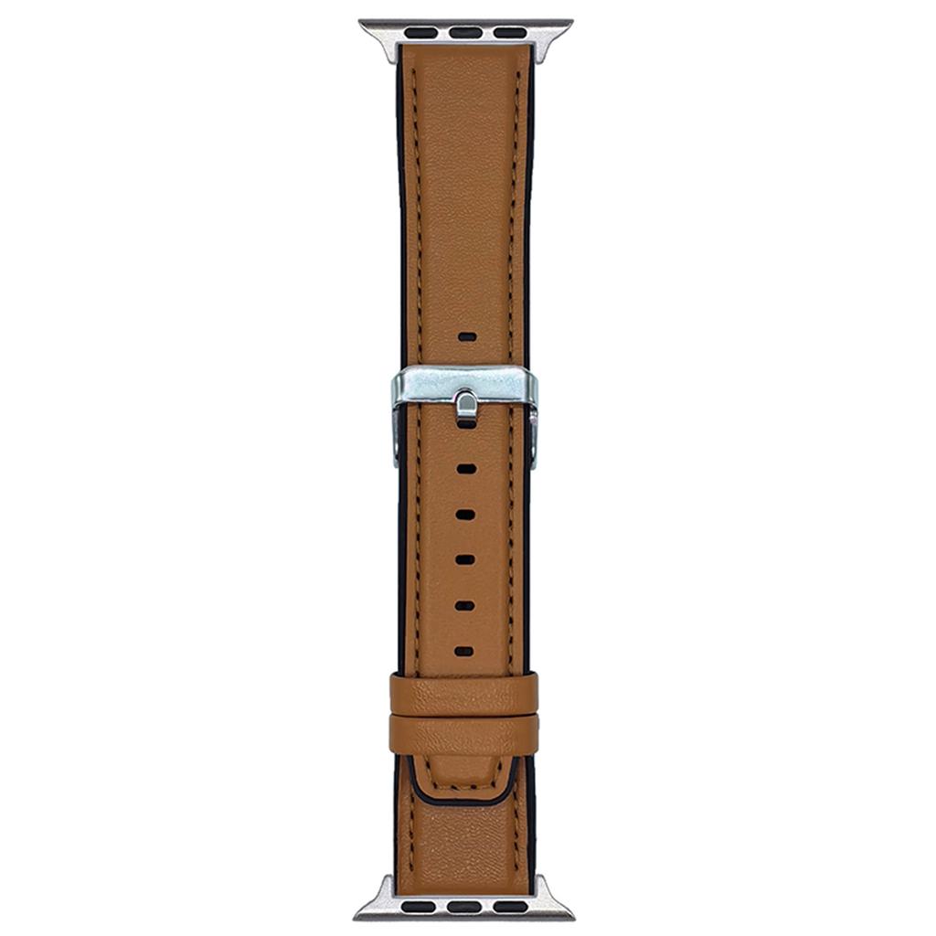 Watch Band for Apple Watch Series 10 Ultra 9 8 7 SE 6 5 4 3 2 1 46mm 49mm 45mm 44mm 42mm Napa Texture PU Covered Silicone Strap