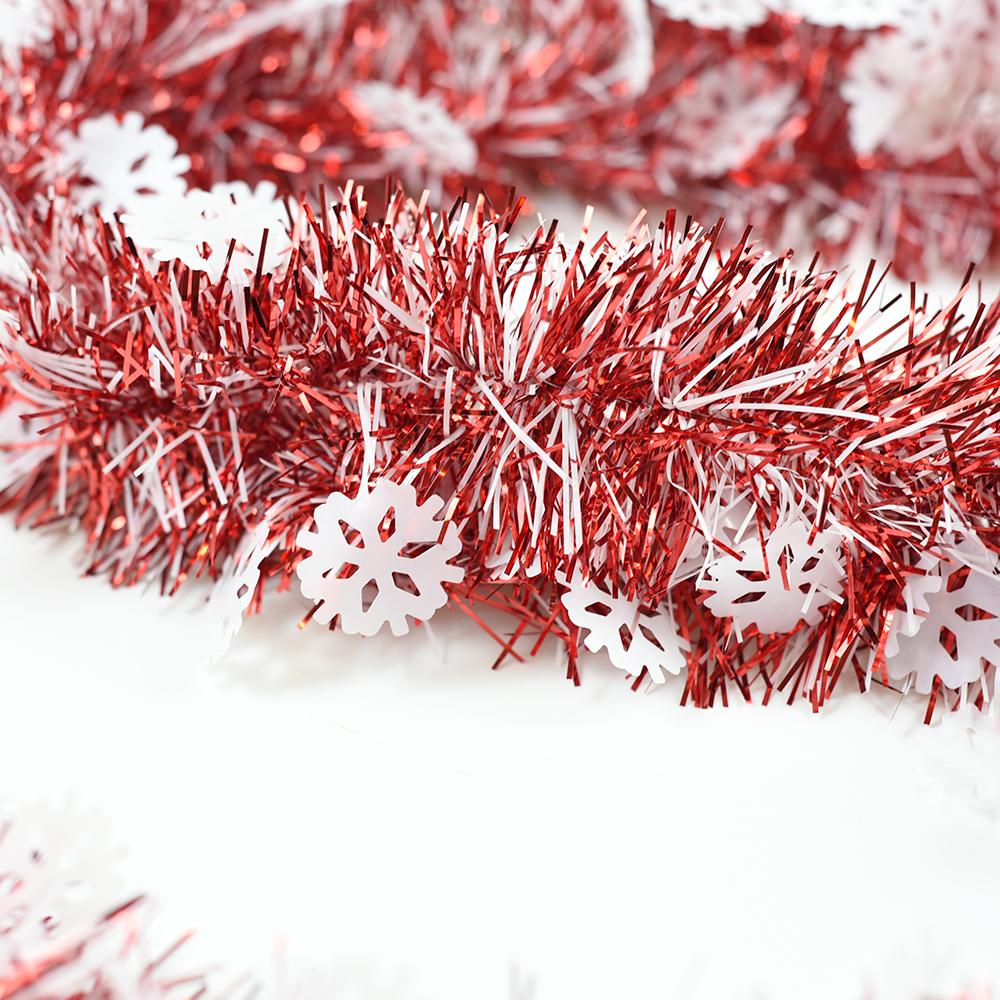 2M Foil Tinsel Ribbon Garland for Christmas Decoration Xmas Tree Wrapping Ribbon Christmas Ornaments New Year Decor Supplies