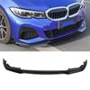 3PCS Car Front Bumper Lip Spoiler for MP   Gloss Black Replacement for 3 Series  0 2018‑2021