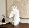 Nordic Resin Horse Head Sculpture Home Decor Livingroom Foyer Art Crafts Fengshui Office Table Horse Decorative Ornaments Gifts