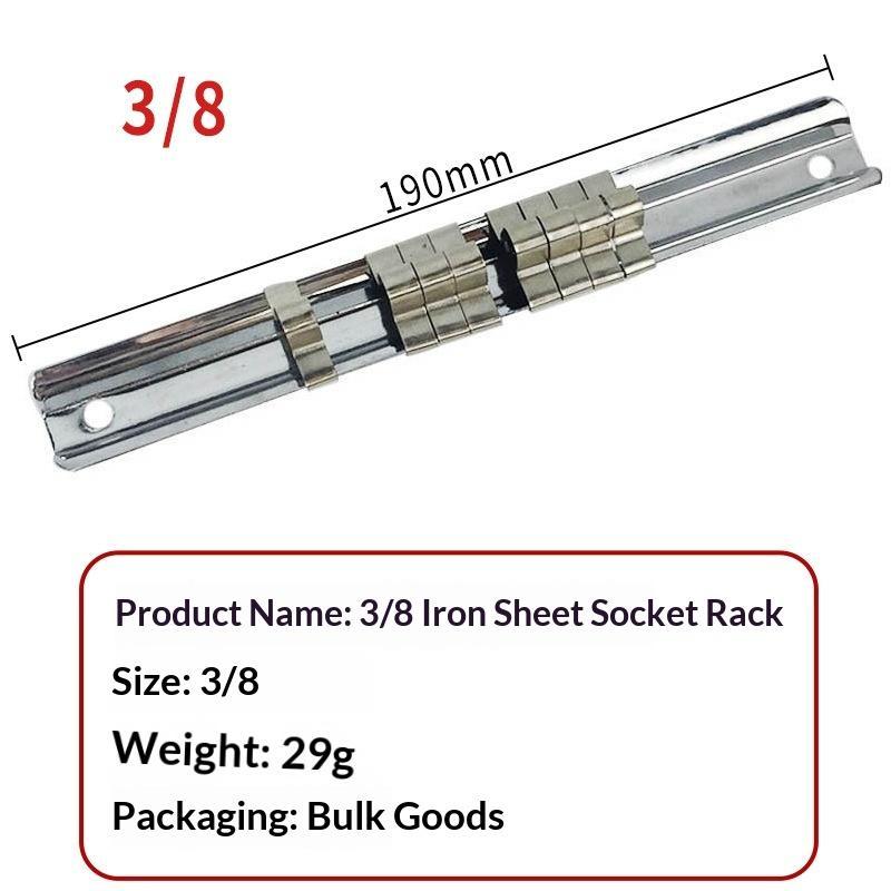 1Pc/3Pcs Set 8-Clip Socket Rack Holder For 1/4" 3/8" 1/2" Sockets – On-Rail Tool Organizer Storage For Loose Socket Storage
