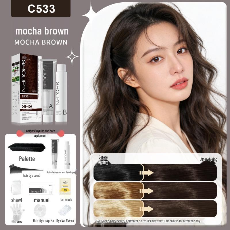 Premium Gift Box: Natural Black & Gray-Brown Linen Hair Dye Cream - Youthful, Vibrant, Plant-Based Formula