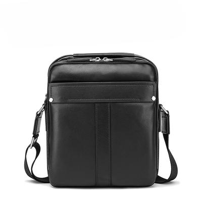Jednoramienna torba męska z wierzchnią warstwą ze skóry naturalnej, codzienna torba biznesowa typu crossbody, prosta torba czarterowa dla listonosza, może pomieścić plecak