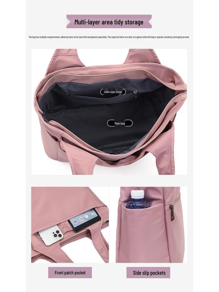 Women's Oxford Cloth Multi-Pocket Handbag - Casual, Large Capacity, Waterproof, Portable, Single Shoulder Travel Bag