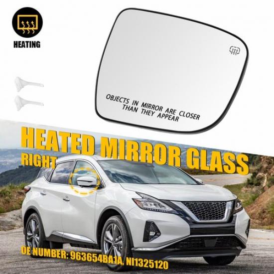 For 14-20 Nissan Rogue 15-24 Murano Mirror Glass w/ Backing Plate Passenger N