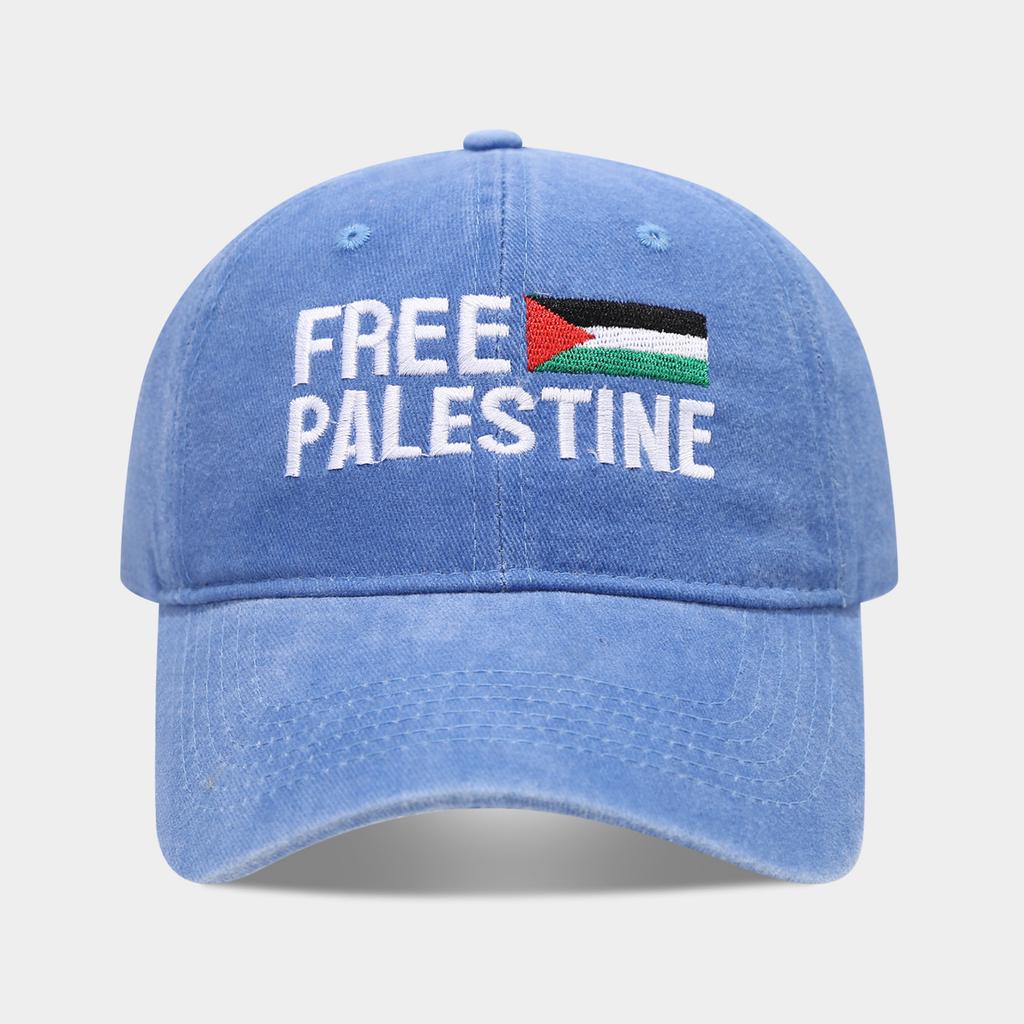 Free Palestine Embroidered Vintage Baseball Cap Casual Sports Sun Hat Tide