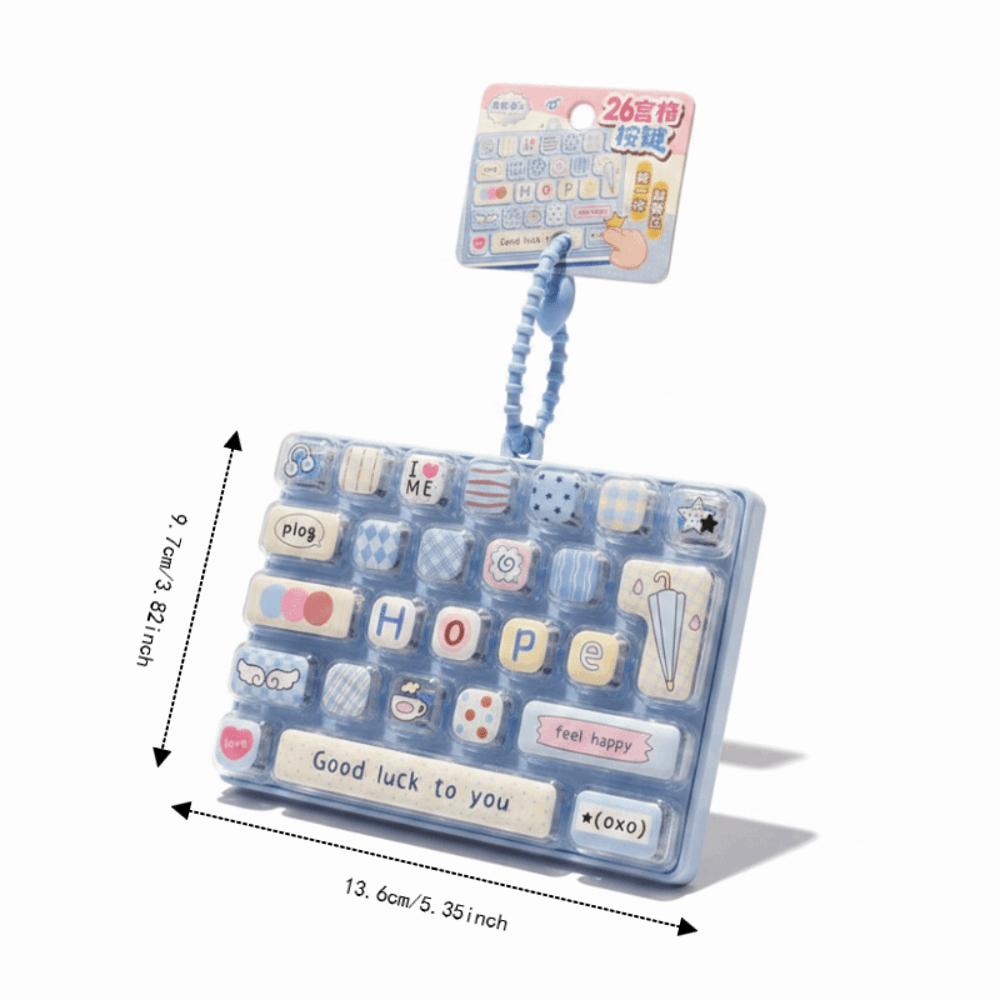 Keycap Clicker 26 Key Keycap Keychain Never Closed Keyboard Keychain  Children Gift