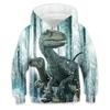 Jungen Tier Dinosaurier Hoodie Langarm Herbst Winter Mode Coole Kinder Outdoor Täglich Normale Passform