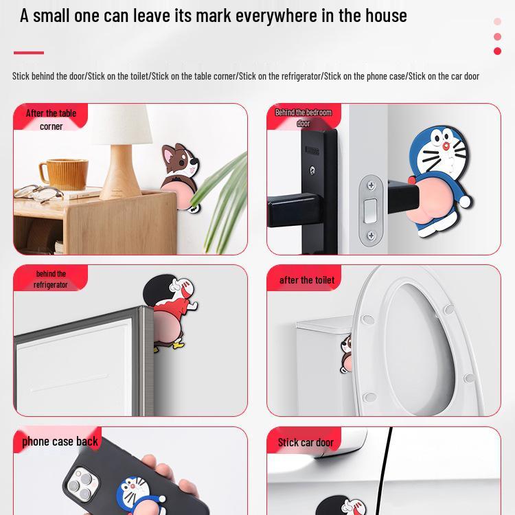 Silicone Door Handle Anti-Collision Buffer Pad for Wall and Glass Protection