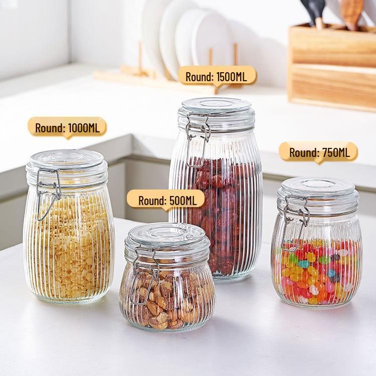 Stainless Steel Buckle Glass Jar for Pickling and Storage