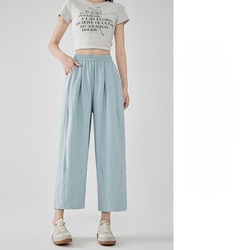 

Lazy Carrot Pants for Female In Spring and Summer New High Waist Design Wide Legs Small Nine-point Harun Bingsi Grandma Pants B Practical Use S