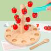 Wooden Apple Picking Game For Kids Educational Toy Family Learning Activity