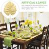 12Pcs Gold Fake Monstera Leaves Artificial Plants Simulation Turtle Leaf Home Decor Floral Arrangement Supplies Tropical Style
