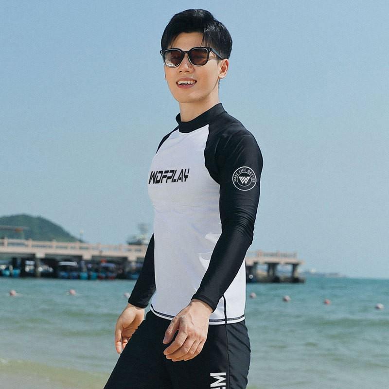 Unisex UV-skydd Rash Guard Set Långärmad Topp Byxor Dykning Snorkling Surfing Simning