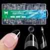 Art des Ongles Tampons pour Ongles Ultra-Courts Sans Gravure et Sans Marqueurs Doigt Faux Mat Européen et Américain 600 Pièces Tampons pour Ongles
