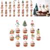 Christmas Cake Decoration Flags Set With Vintage Design For Holiday Parties