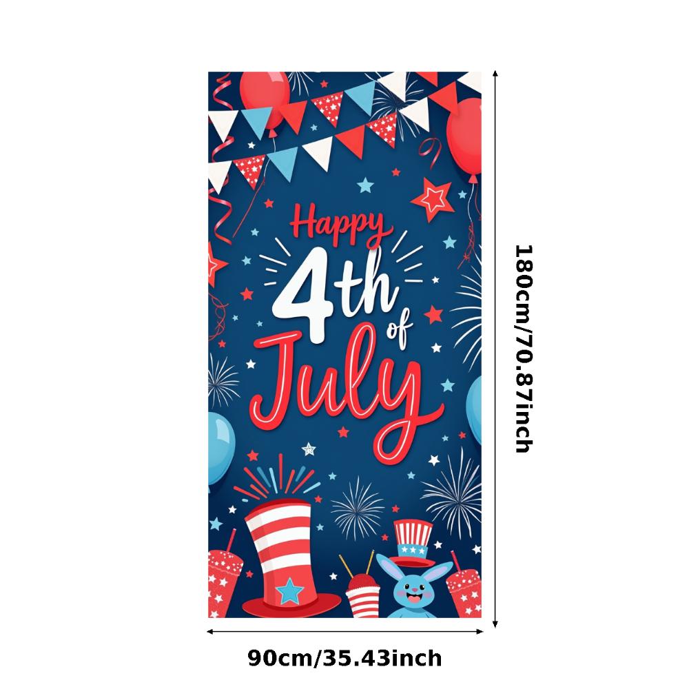 Decorative Design Happy 4th of July Celebration Banner for Holiday Party Indoor Decoration Patriotic Event