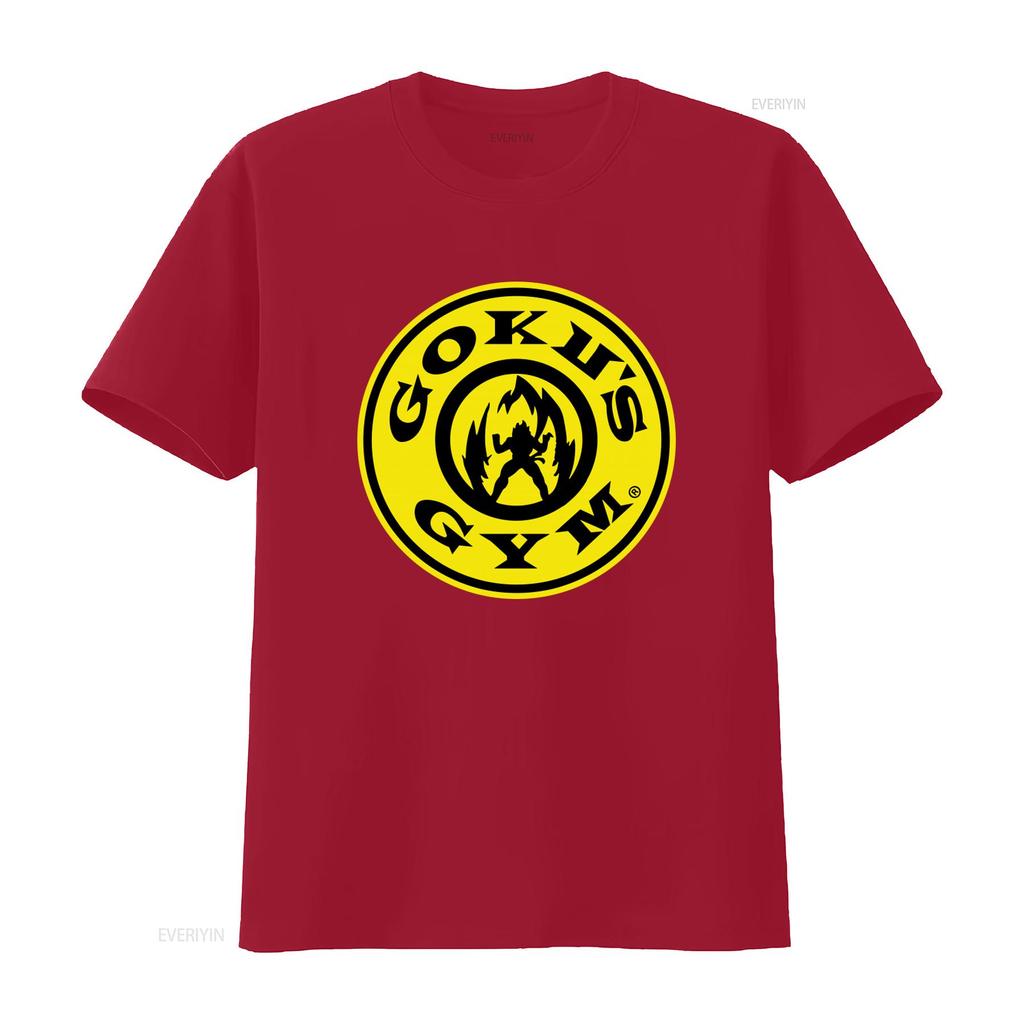 Gokus Gym Golds Inspires Workout T Shirt for Men Blue Size Large A2 Vintage Washed Versatile Fashion Graphic