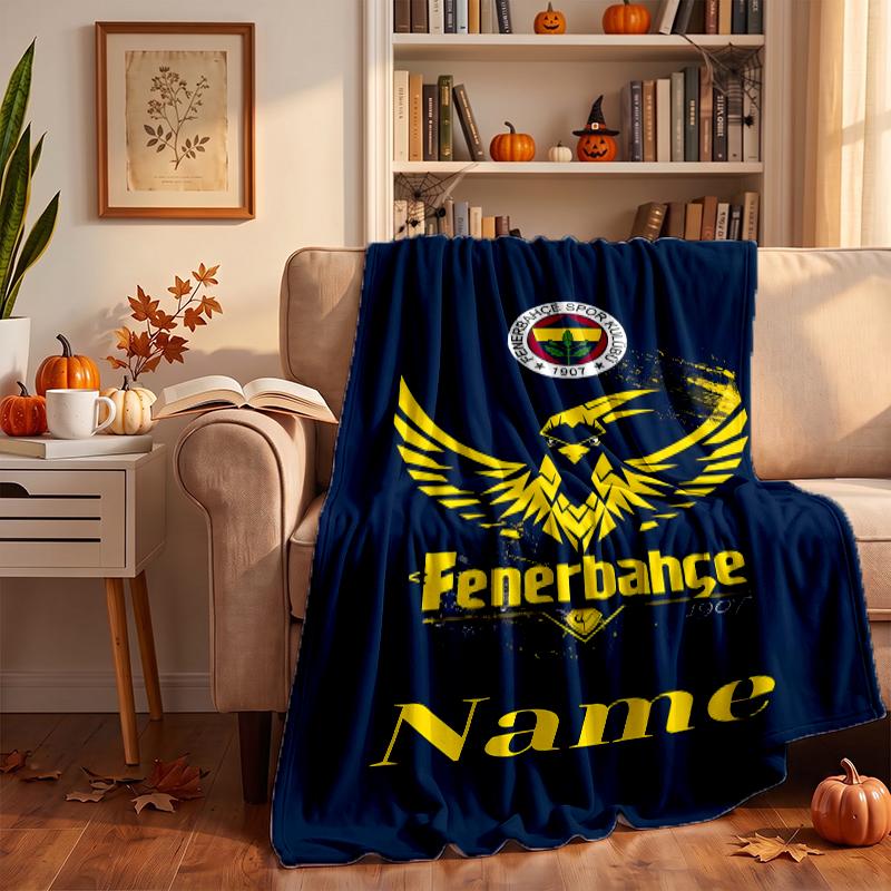 Fenerbahce SK Couvertures Flottées Personnalisées Douces Chaudes Confortables pour la Décoration Intérieure Cadeaux de Fête