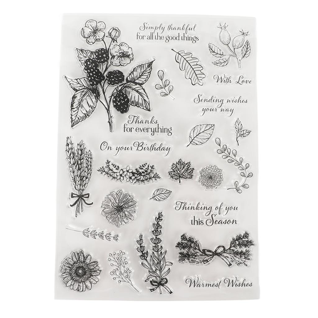 Klarsichtstempel Klarer Abdruck Mehrere Muster Recycelbar Transparenter Stempel zum Basteln von Einladungen Dez