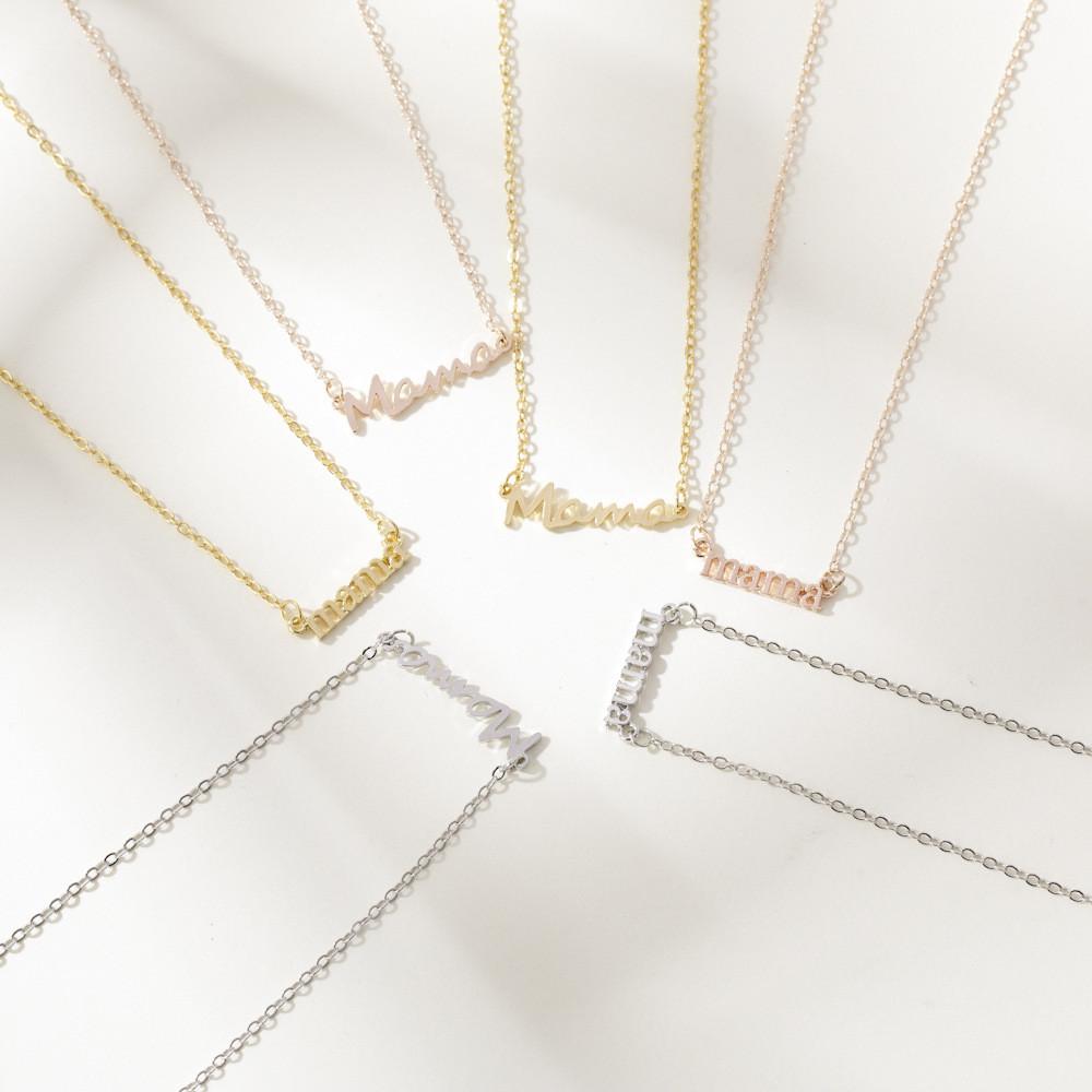 Eyecatching Mama Necklace In Alluring Gold And Silver Crafted For Everyday Wear