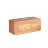 Wireless LED Wood Clock: Digital Alarm with Thermometer, Calendar & Charging Function