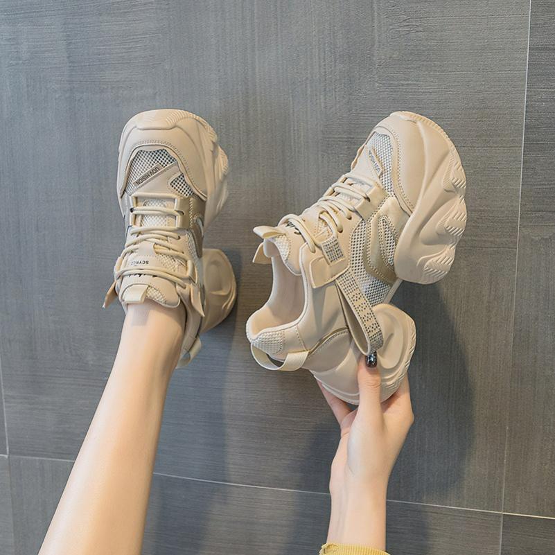 Damenschuhe Frühling Dicksohlig Lässig Mode Allround Studentenschuhe