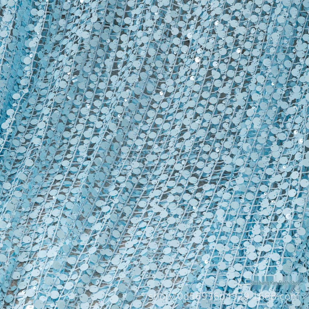 Gradient Pink Round Gold Glitter 3D Sequin Embroidered Mesh Fabric for Stage Scenery, Available Now.